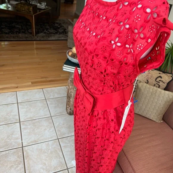 Nanette Lepore Poppy Eyelet Sheath Dress Size 10 NWT - Picture 4 of 13